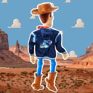 disney buzz lightyear zip up blue jacket boys M